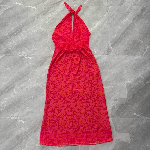 Women’s All I Want Summer Chiffon Multi-Position Neckline Floral Dress Small - Picture 10 of 16